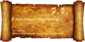 Fassinger Veronika névjegykártya