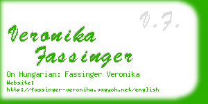 veronika fassinger business card
